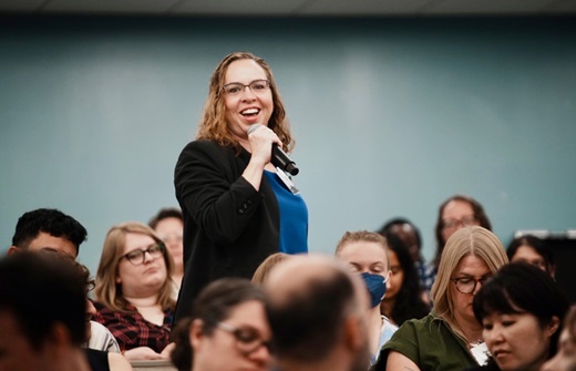 Dornsife Dean Gina Lovasi speaking at 2025 Urban Health Symposium