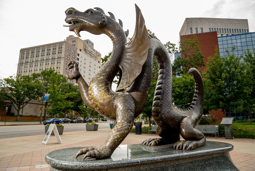 Statue of Mario the Drexel Dragon