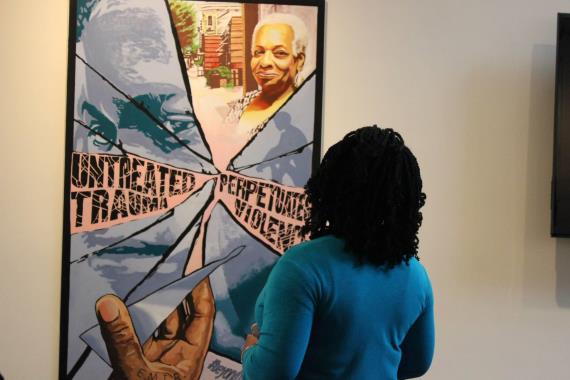 Beyond The Wall Exhibit in Connelly Collaboratory, Nesbitt Hall 