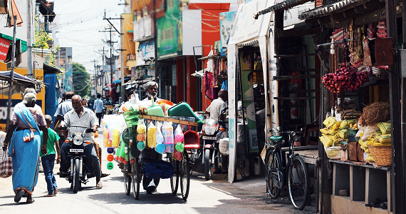 City street in India