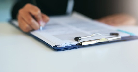 person taking a survey