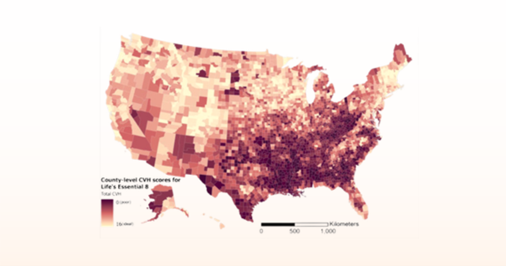 County-level cardiovascular health scores across 3,143 U.S. counties