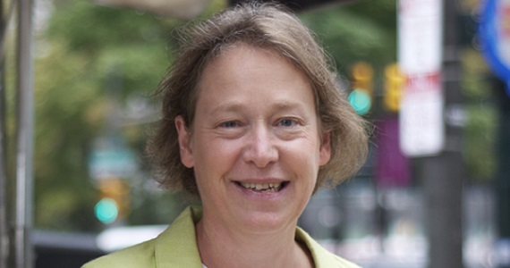 Professor Klassen smiling in urban area of Philadelphia