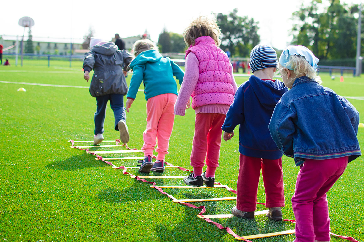 children playing in a park