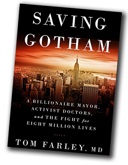 Book jacket of 'Saving Gotham' by Tom Farley