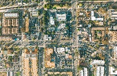 View of a city's street grid from above