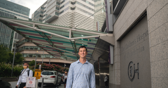 Ferrari outside of hospital