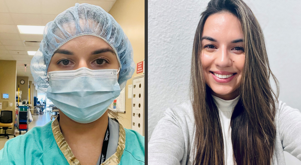 Ashley Diamond taking selfie at work and at home