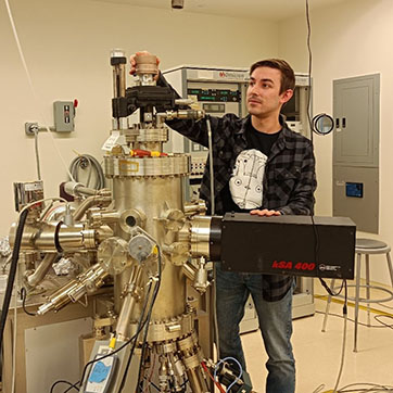 David Bugello in the lab