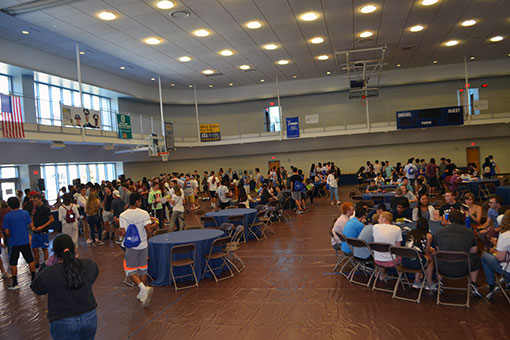 The welcome party took place in the Rec Center.