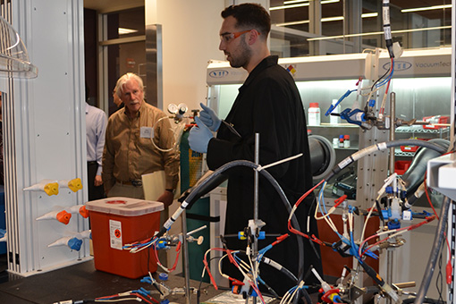 Guests toured the new lab.