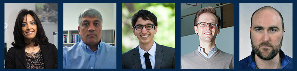 Headshots of five new faculty members