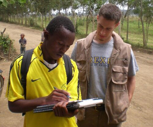 Former MEM student Joshua Raizman in Tanzania.