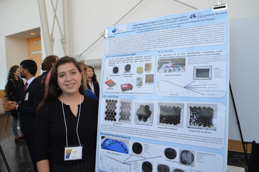 Rosalie Vitale with her research poster