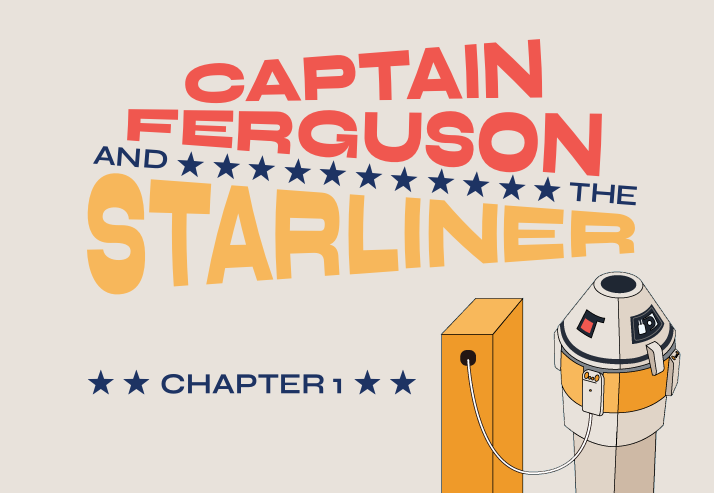 Captain Ferguson and the Starliner logo