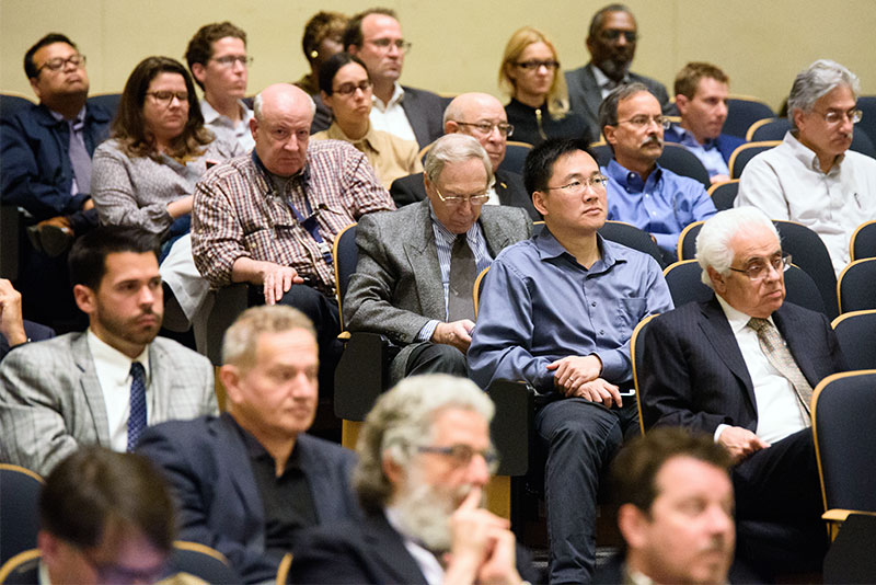 Attendees in Mitchell Auditorium