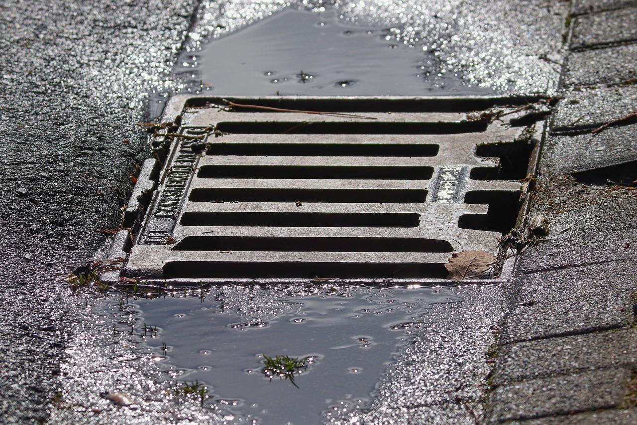 A stormwater drain.