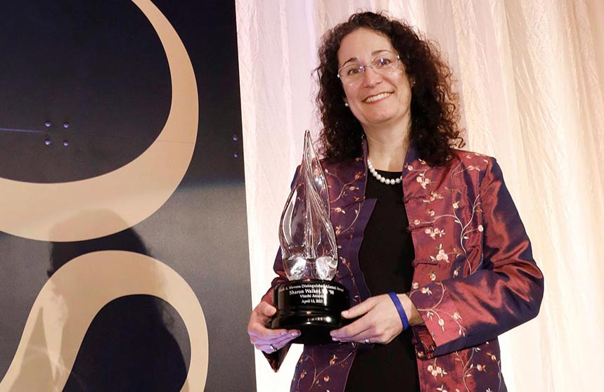 Walker accepts award