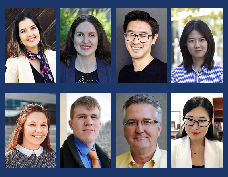 Headshots of eight faculty members