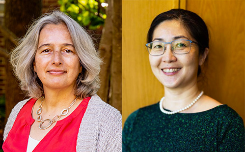 Headshots of Caroline Schauer and Jin Wen