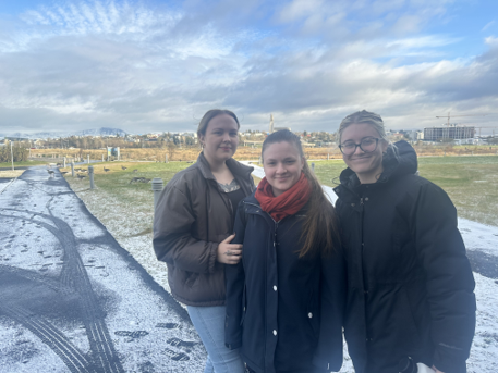 Emily and her labmates at University of Akureyri