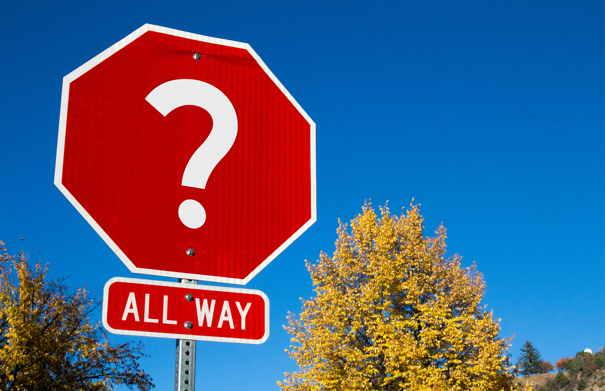 Question Mark Stop Sign