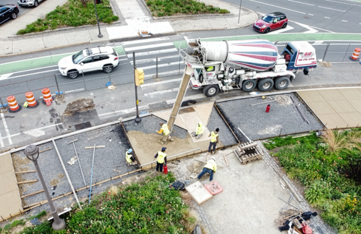 A construction site.