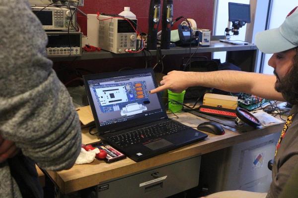 Formula SAE hosted a racing simulator and gave insights into their race car design process.