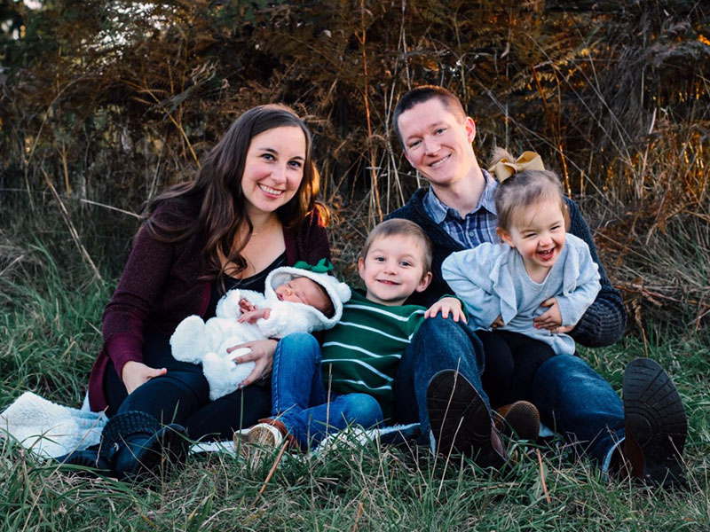 Kelly Bachand with his family