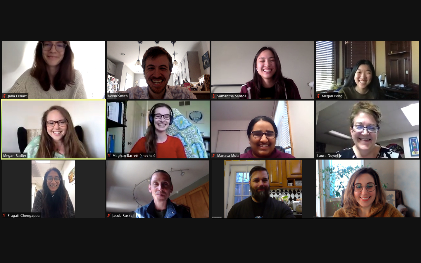 Screenshot of Biology DEI Committee Zoom meeting