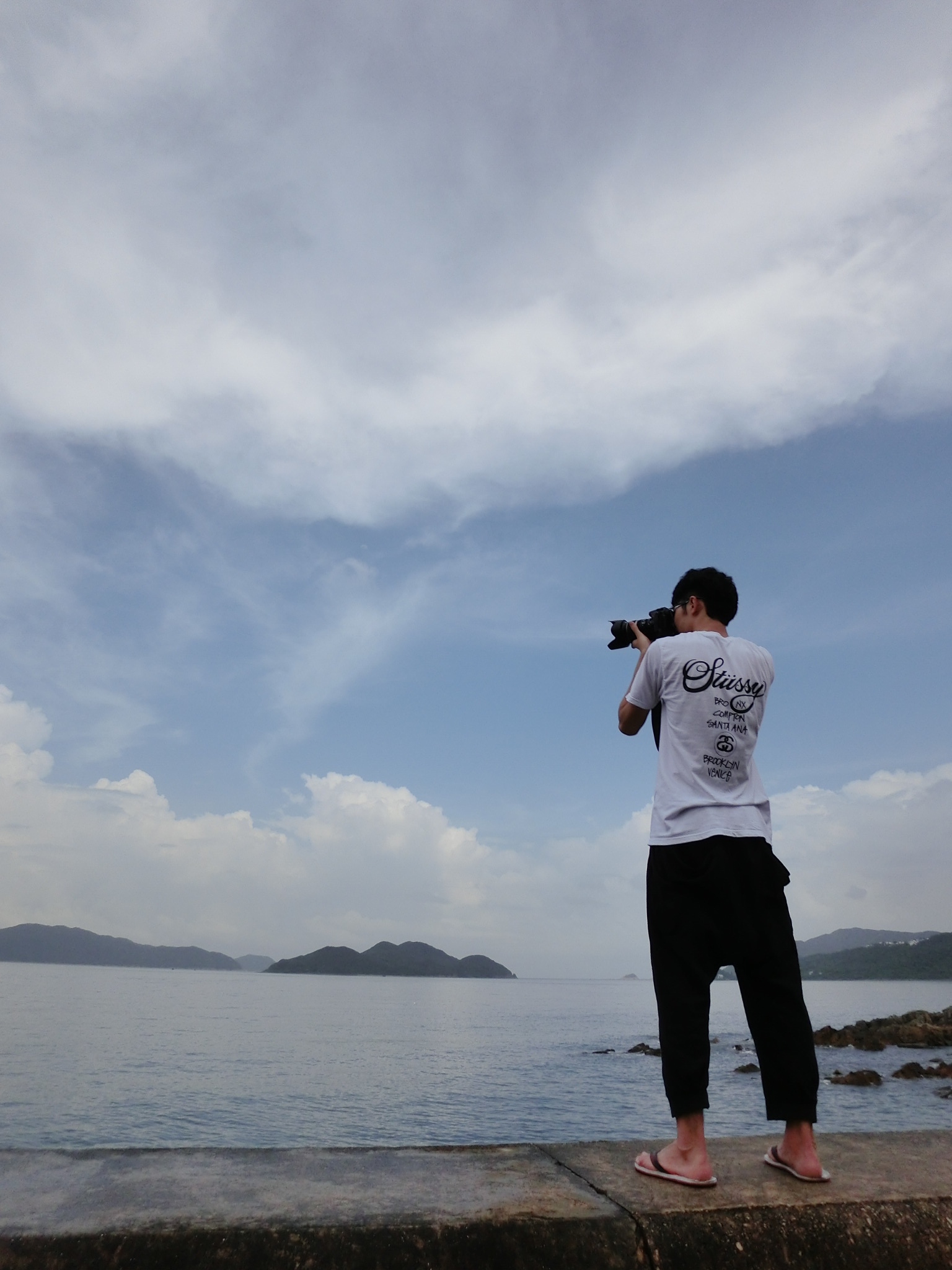 Student Taking Photo in Hong Kong