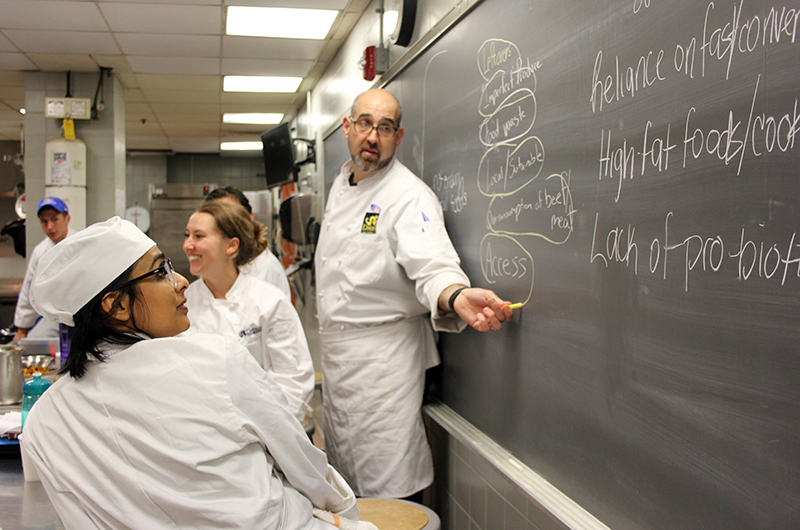 Professor Jonathan Deutsch and MS in Culinary Arts and Science students