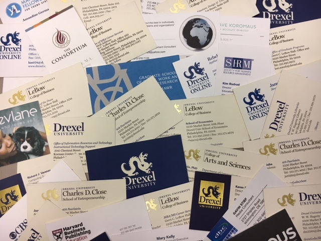 Image of a pile of business cards