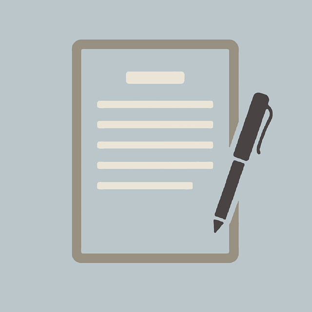 Graphic of a piece of paper and a pen