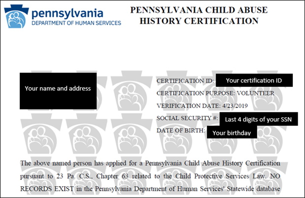 Instructions For Obtaining A Pennsylvania Child Abuse History Clearance   ChildV2.ashx