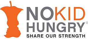 No Kid Hungry, Share Our Strength logo with apple core