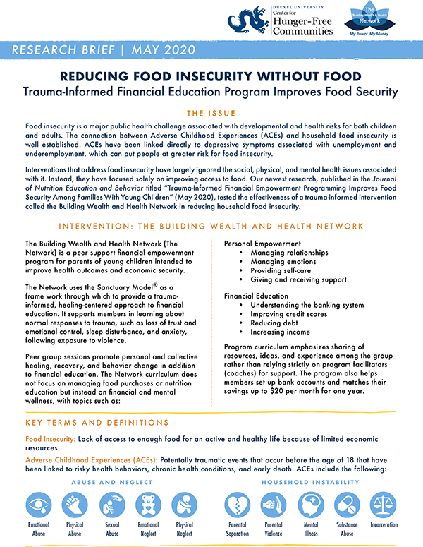 Report Cover - Reducing Food Insecurity Without Food