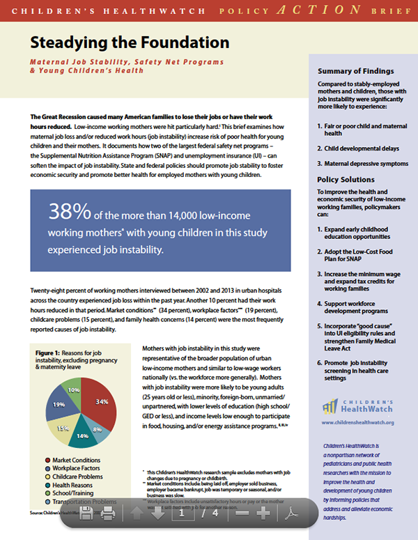 Report Cover - Steadying the Foundation