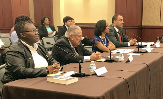 Tiana-Gaines Turner testifying at Congress with three other people