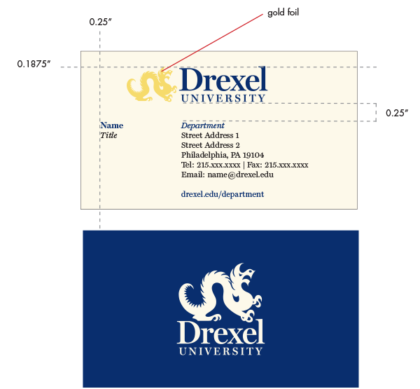 Drexel Business Cards