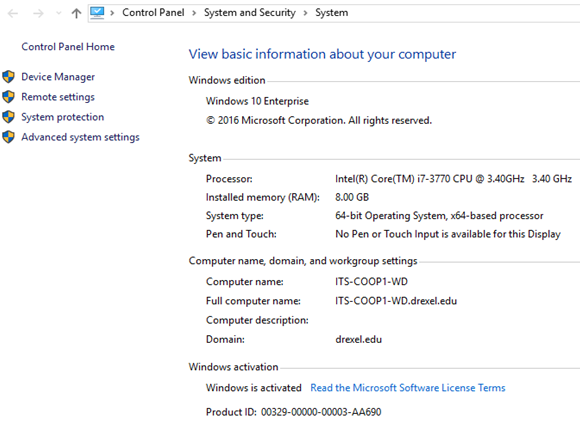 Windows 10 OS Version screenshot 2