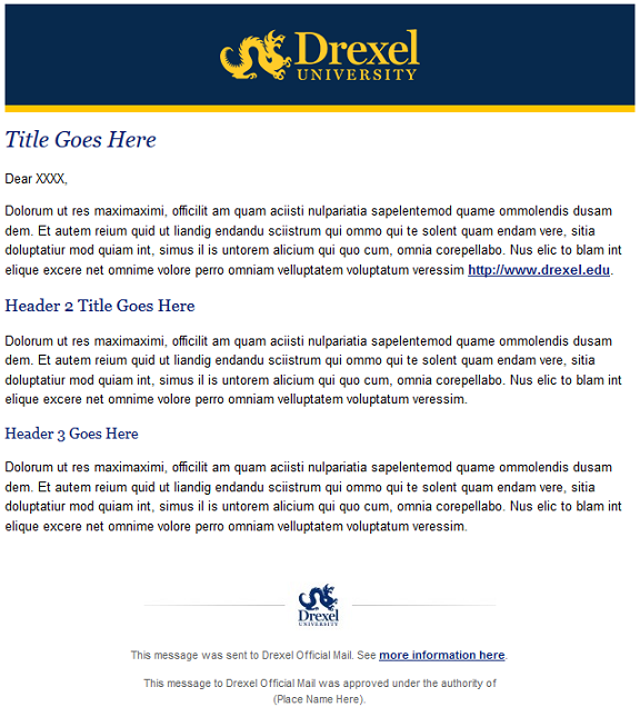 Default Drexel HTML Template