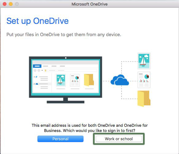 Mac OneDrive Sync Client Setup