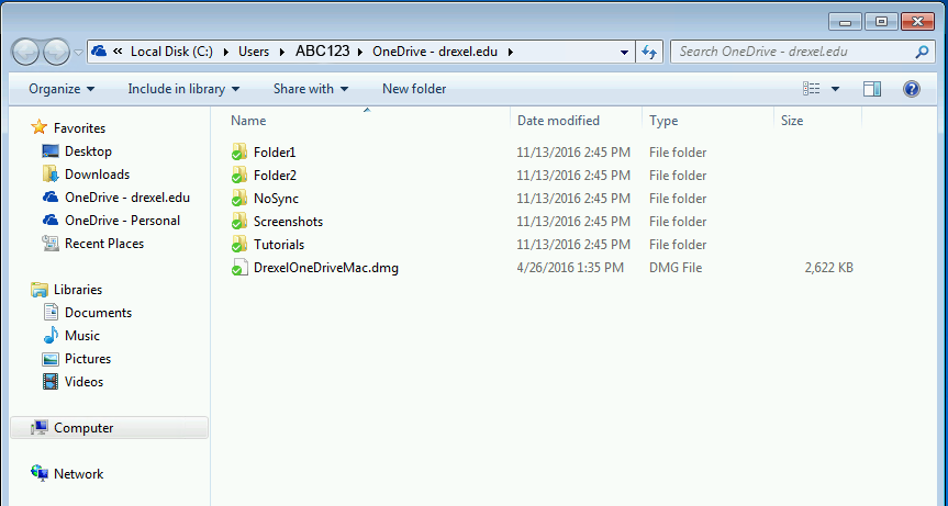 OneDrive PC Explorer View