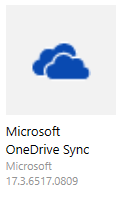OneDrive Sync Tile from Software Center