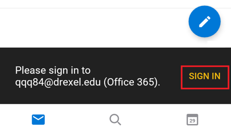 Android Office 365 Sign In Required