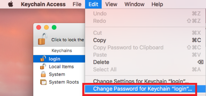 Mac Keychain Change Password