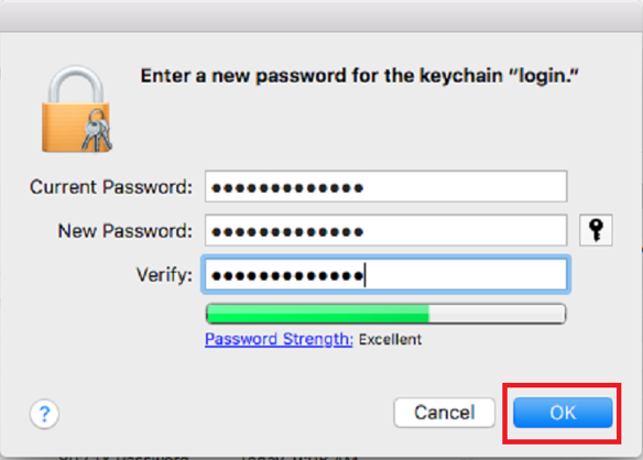 Mac Keychain Choose New Password