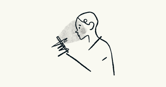 person with phone, illustration