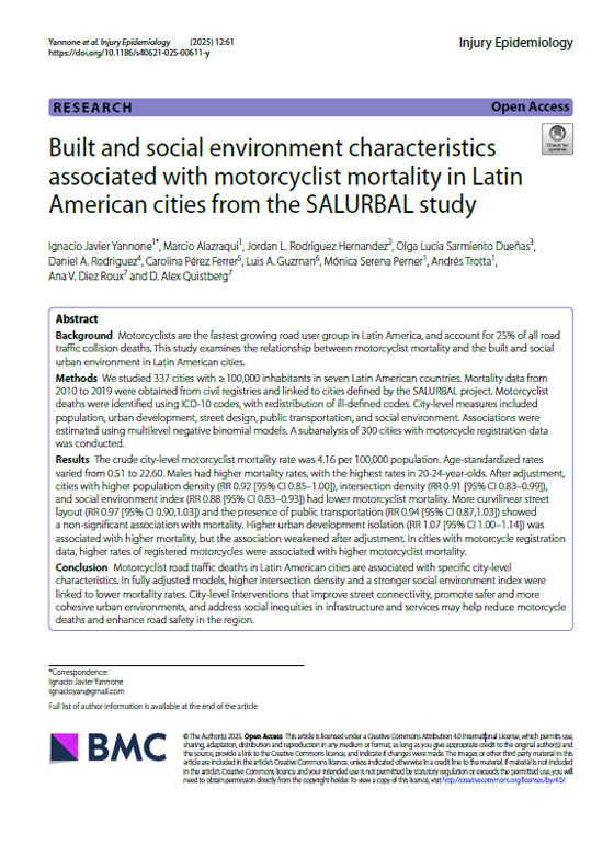Motorcycle mortality city characteristics
